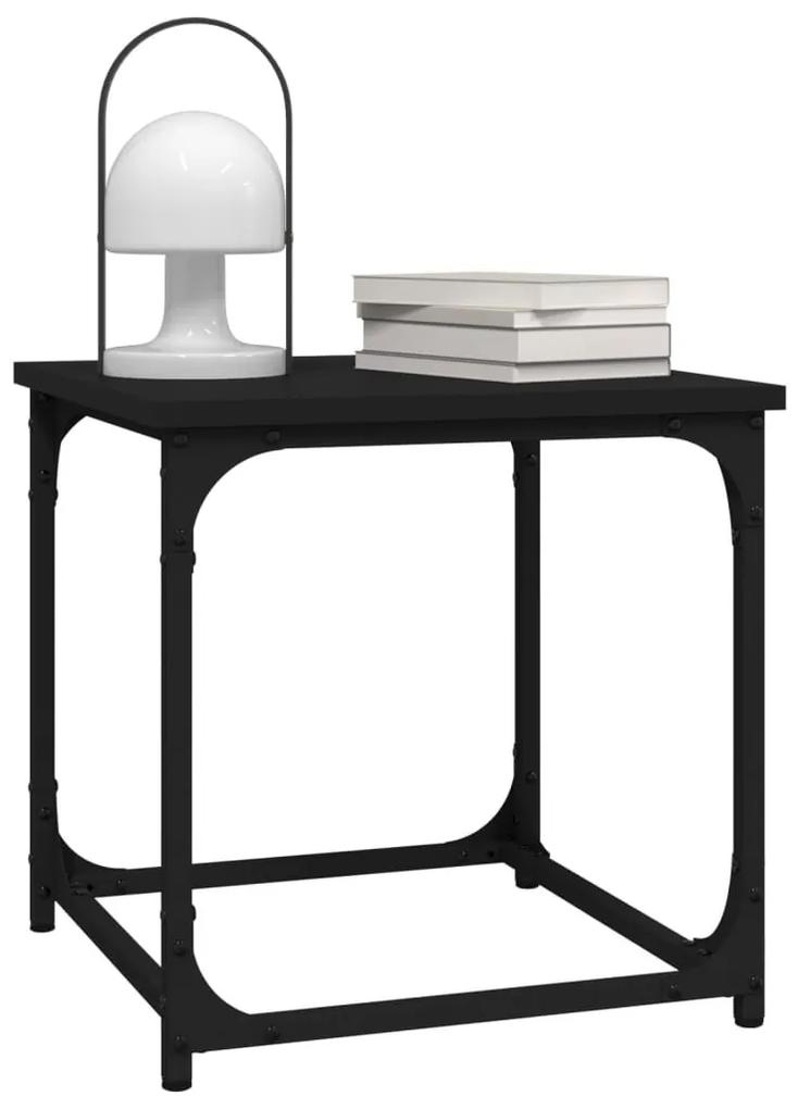 Βοηθητικό Τραπέζι Μαύρο 40 x 40 x 40 εκ. από Επεξεργασμένο Ξύλο - Μαύρο