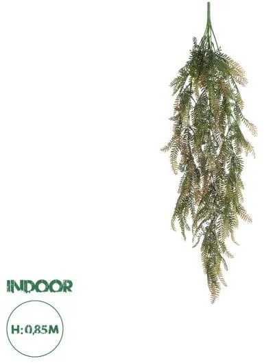 Artificial Garden HANGING FERN 20840 Τεχνητό Διακοσμητικό Κρεμαστό Φυτό Φτέρη Μ25 x Π12 x Υ85cm Globostar 20840