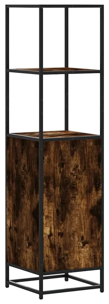 Highboard Καπνιστή δρυς Κατασκευασμένο ξύλο και μέταλλο - Καφέ