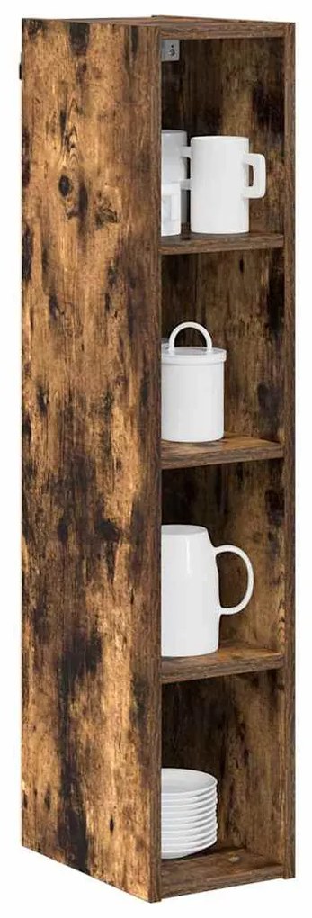 vidaXL Κρεμαστό ντουλάπι Καπνιστό Δρύς 20 x 29,5 x 100 εκ.