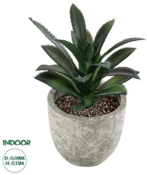 Artificial Garden SUCCULENT ALOE 21011 Διακοσμητικό Φυτό Παχύφυτο Αλόη Υ13cm Globostar 21011