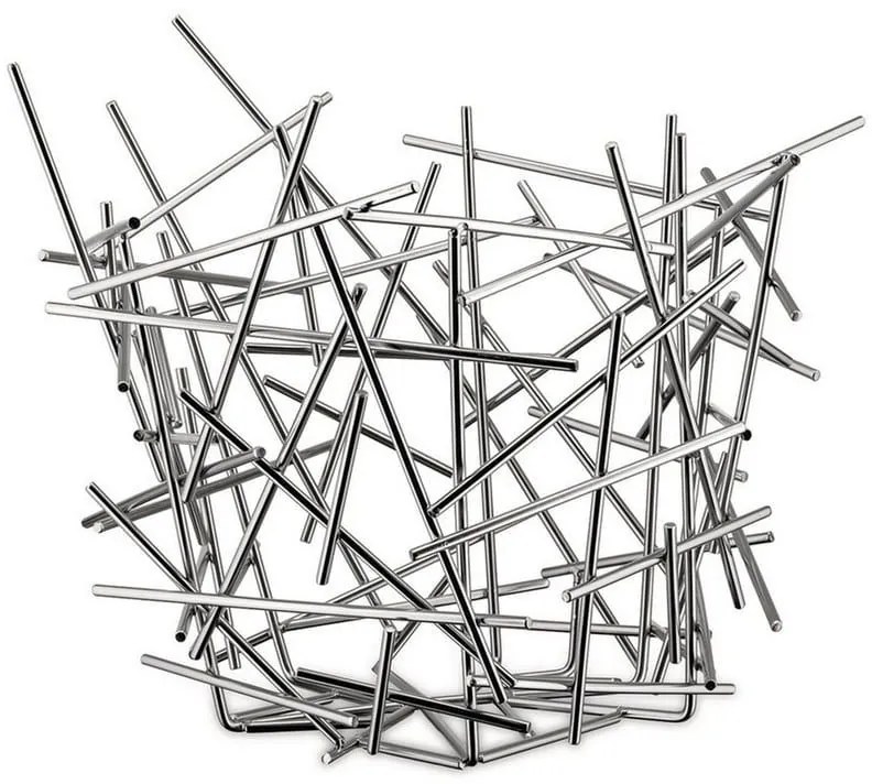 Φρουτιέρα Blow up FC03 36x35x31,5cm Ανοξείδωτο Ατσάλι Silver με Δώρο 2 Δαχτυλίδια Πετσέτας Alessi Stainless Steel