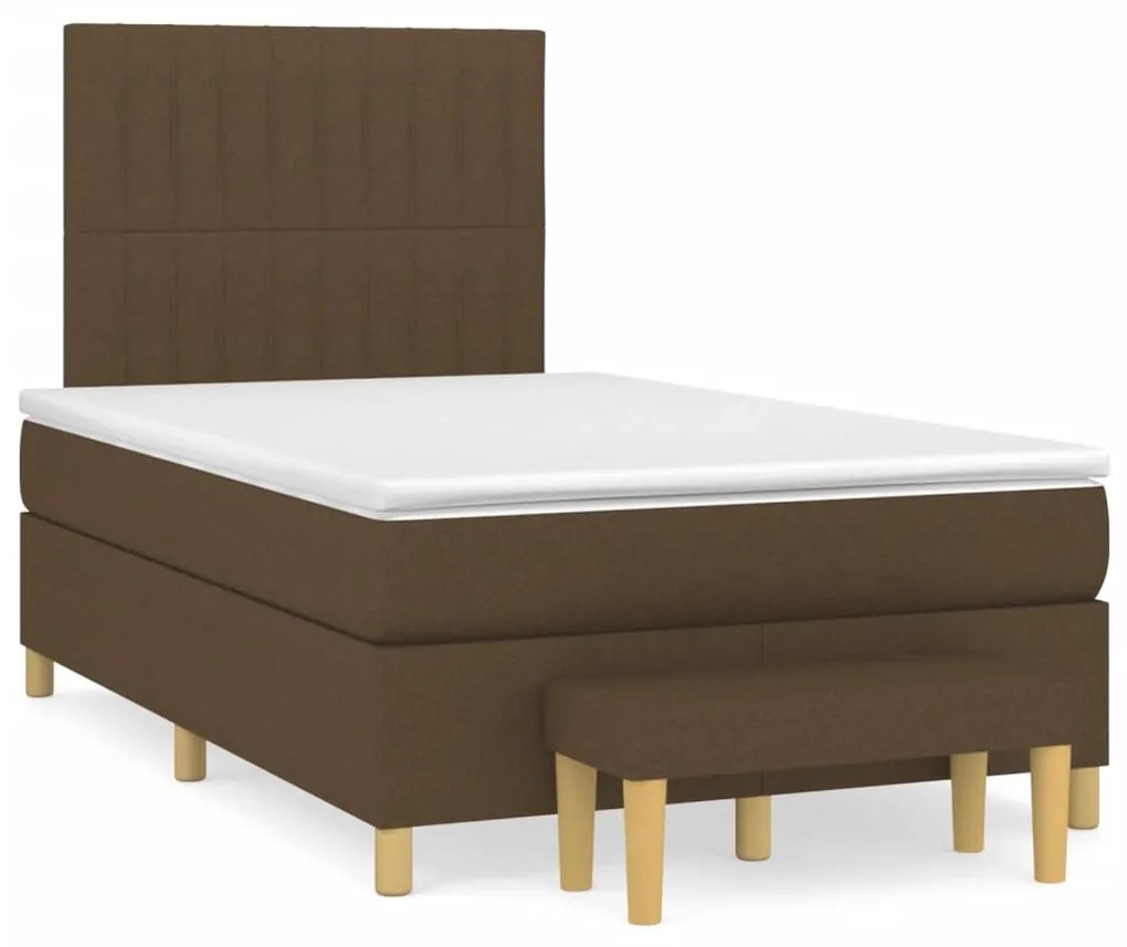 ΚΡΕΒΑΤΙ BOXSPRING ΜΕ ΣΤΡΩΜΑ ΣΚΟΥΡΟ ΚΑΦΕ 120X190 ΕΚ ΥΦΑΣΜΑΤΙΝΟ 3270421