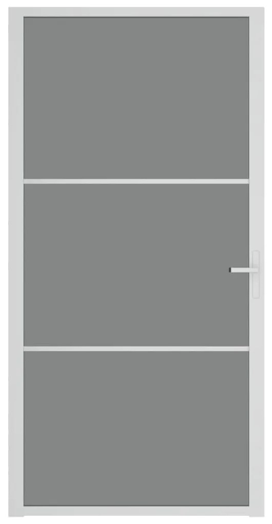 vidaXL Εσωτερική Πόρτα 102,5x201,5 εκ. Λευκή ESG Γυαλί και Αλουμίνιο