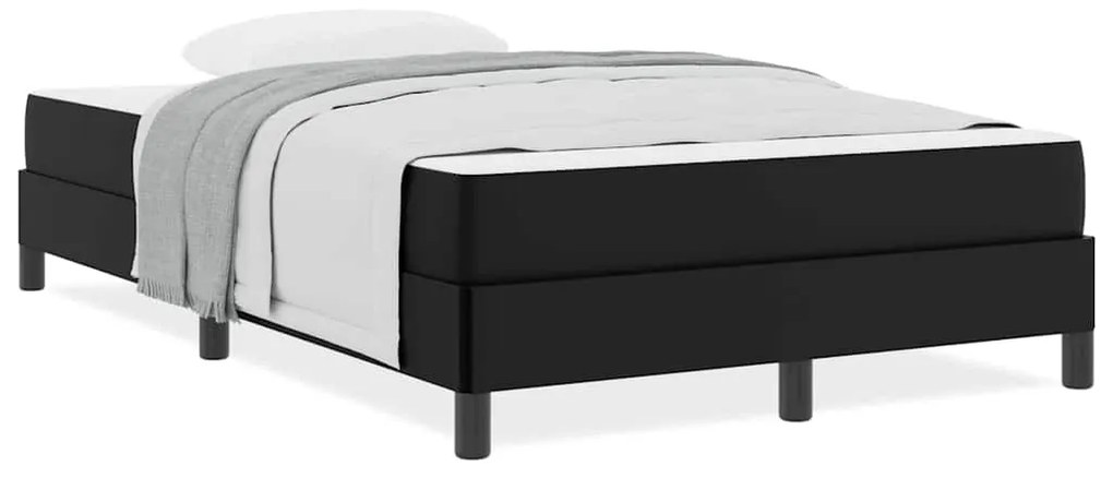 vidaXL Κρεβάτι με στρώμα Μαύρο 120 x 200 cm Τεχνητό δέρμα