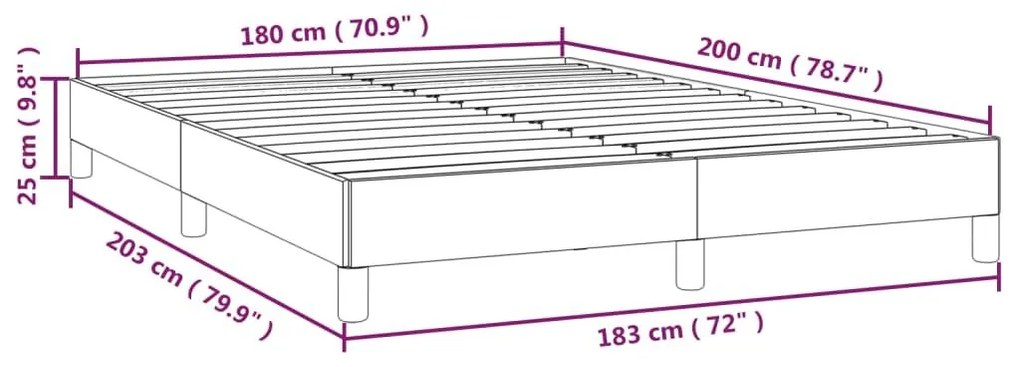 Σκελετός Κρεβατιού Χωρίς Στρώμα Πράσινο 180x200 εκ. Υφασμάτινο - Πράσινο