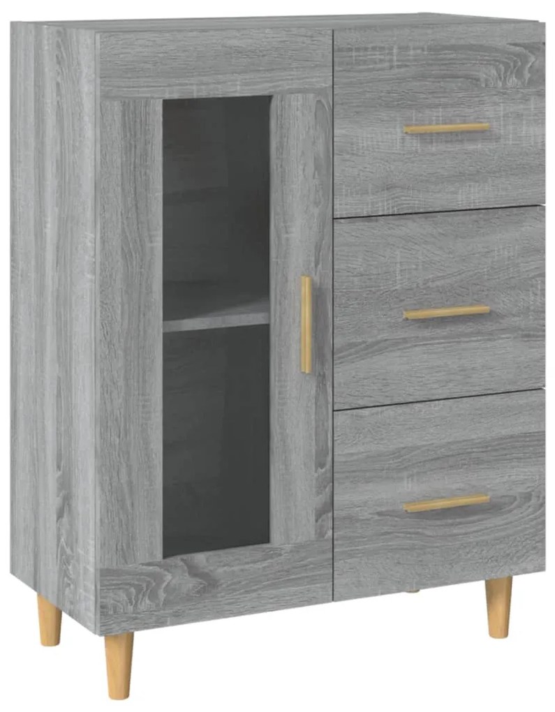 vidaXL Ντουλάπι Γκρι Sonoma 69,5 x 34 x 90 εκ. από Επεξεργασμένο Ξύλο