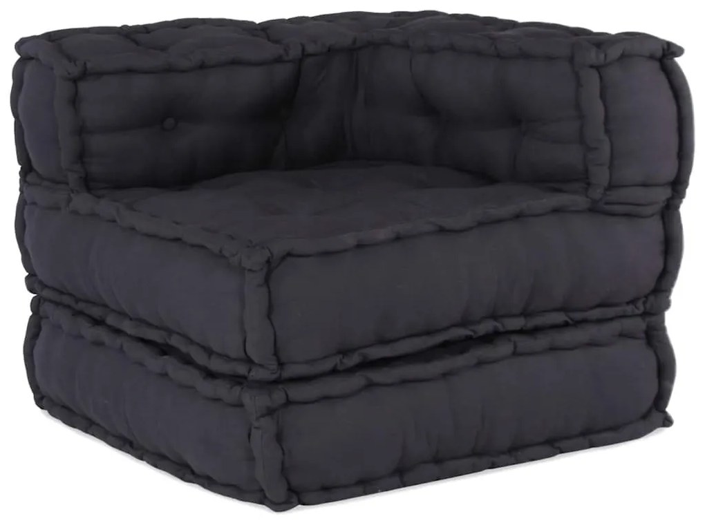 Modular Pouffe Anthracite 70x70x54 ύφασμα - Ανθρακί