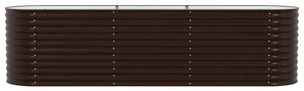 vidaXL Καφέ Κήπος Ανασήκωμα 320 x 80 x 81 εκ. από Γαλβανισμένο Ατσάλι
