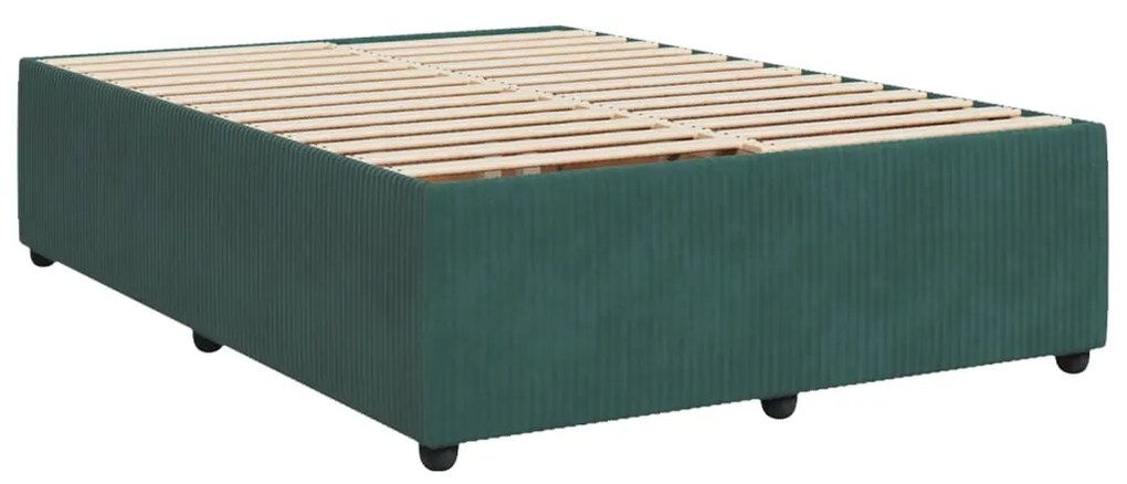 ΚΡΕΒΑΤΙ BOXSPRING ΜΕ ΣΤΡΩΜΑ ΣΚΟΥΡΟ ΠΡΑΣΙΝΟ 140X200ΕΚ. ΒΕΛΟΥΔΙΝΟ 3287773