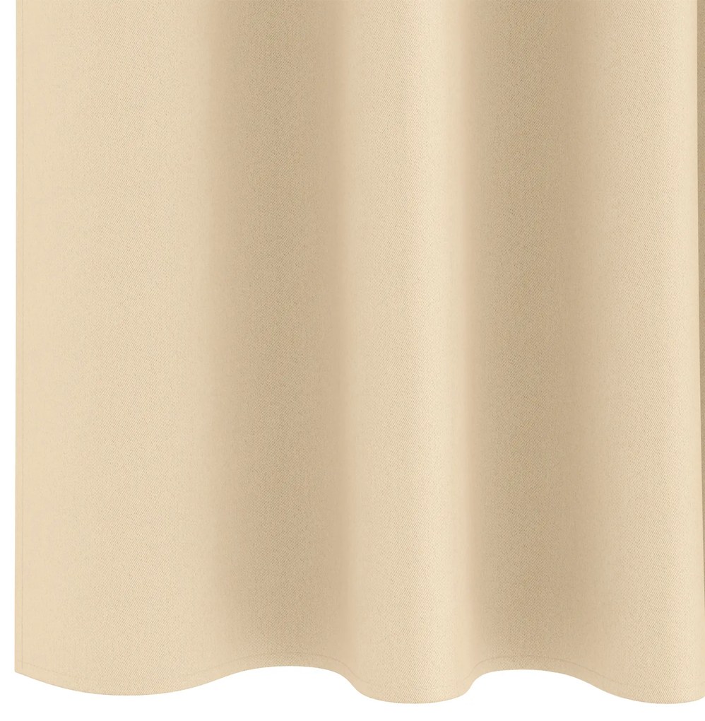 vidaXL Κουρτίνες με κουρτίνες 2 pcs Κρεμ 225 x 140 εκ. Πολυεστέρας