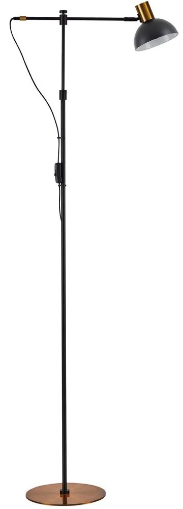 Φωτιστικό Δαπέδου Adept 77-8352 47x25x165cm 1xE27 60W Black-Gold Homelighting Metal