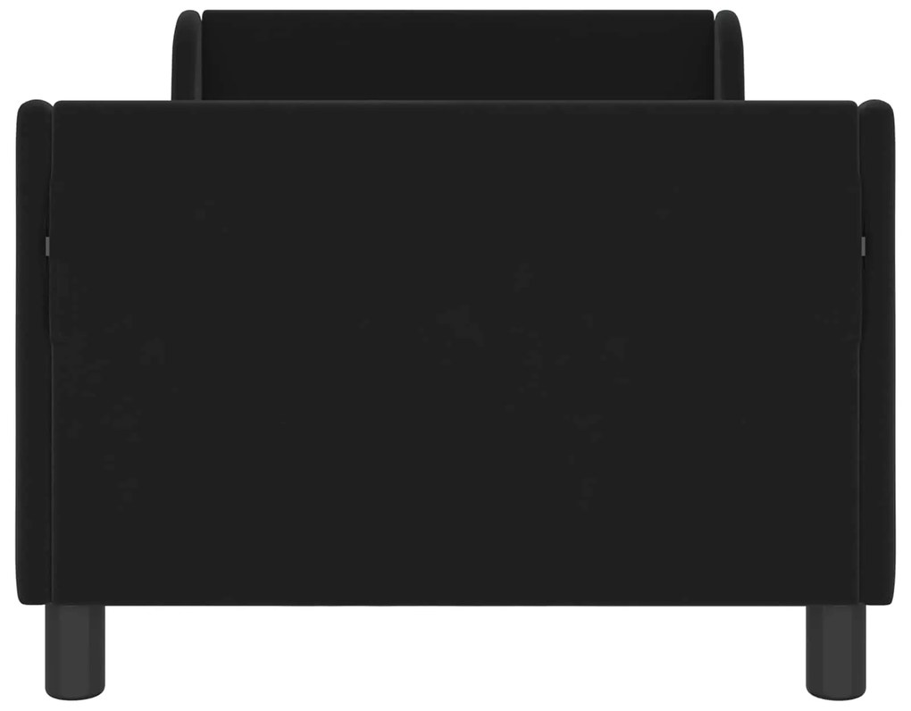 vidaXL Κρεβάτι Παιδικής Κρεβατοκάμαρας με Κεφαλάκι Μαύρο 80 x 160 cm