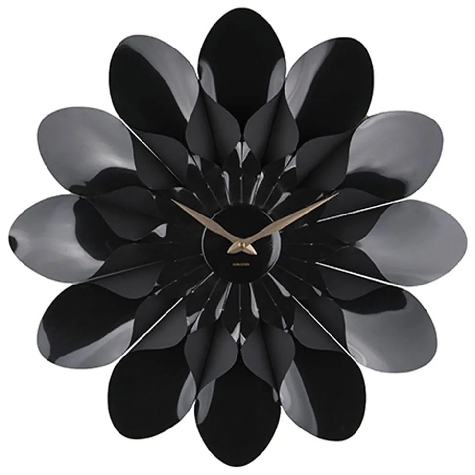 Ρολόι Τοίχου KA5731BK Flower Black Karlsson Plastic