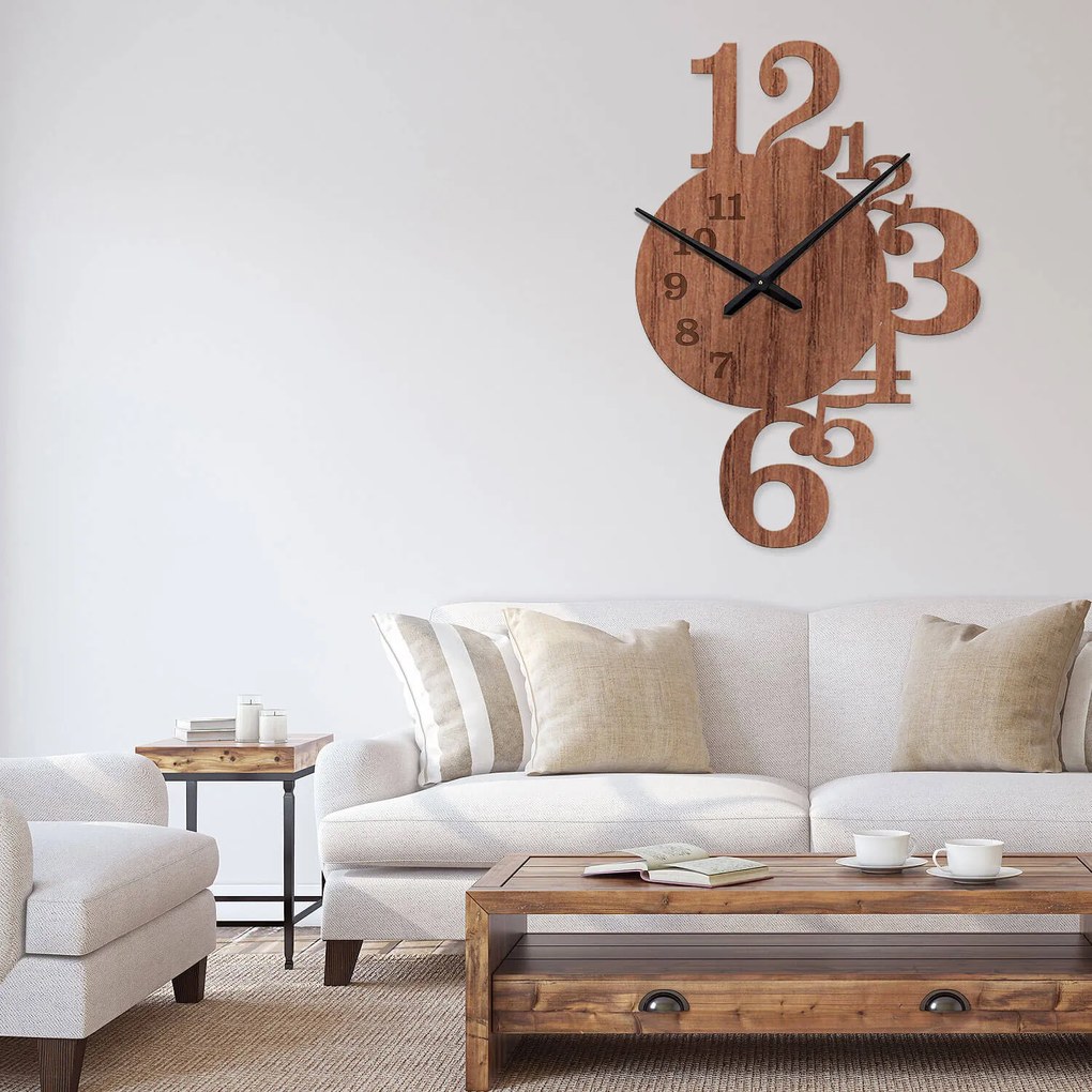 Ρολόι τοίχου  εσωτερικού χώρου ξύλινο clock3 - Clock3-Τικ, 1mx1m