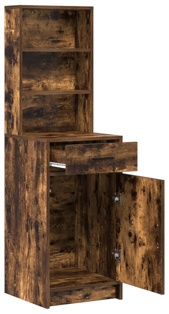 vidaXL Ψηλό Ντουλάπι σε Καπνιστή Δρυ, 40x41x135 εκ., Φτιαγμένο από Επεξεργασμένο Ξύλο