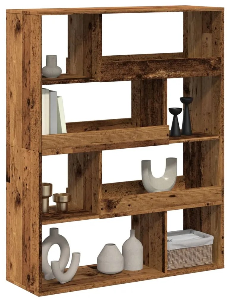 vidaXL Βιβλιοθήκη Όψη Παλαιού Ξύλου 100x33x125,5εκ. Επεξεργασμένο Ξύλο