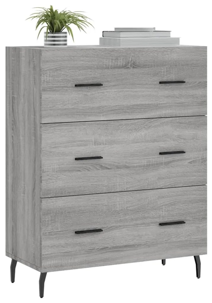 vidaXL Ντουλάπι Γκρι Sonoma 69,5 x 34 x 90 εκ. από Επεξεργασμένο Ξύλο