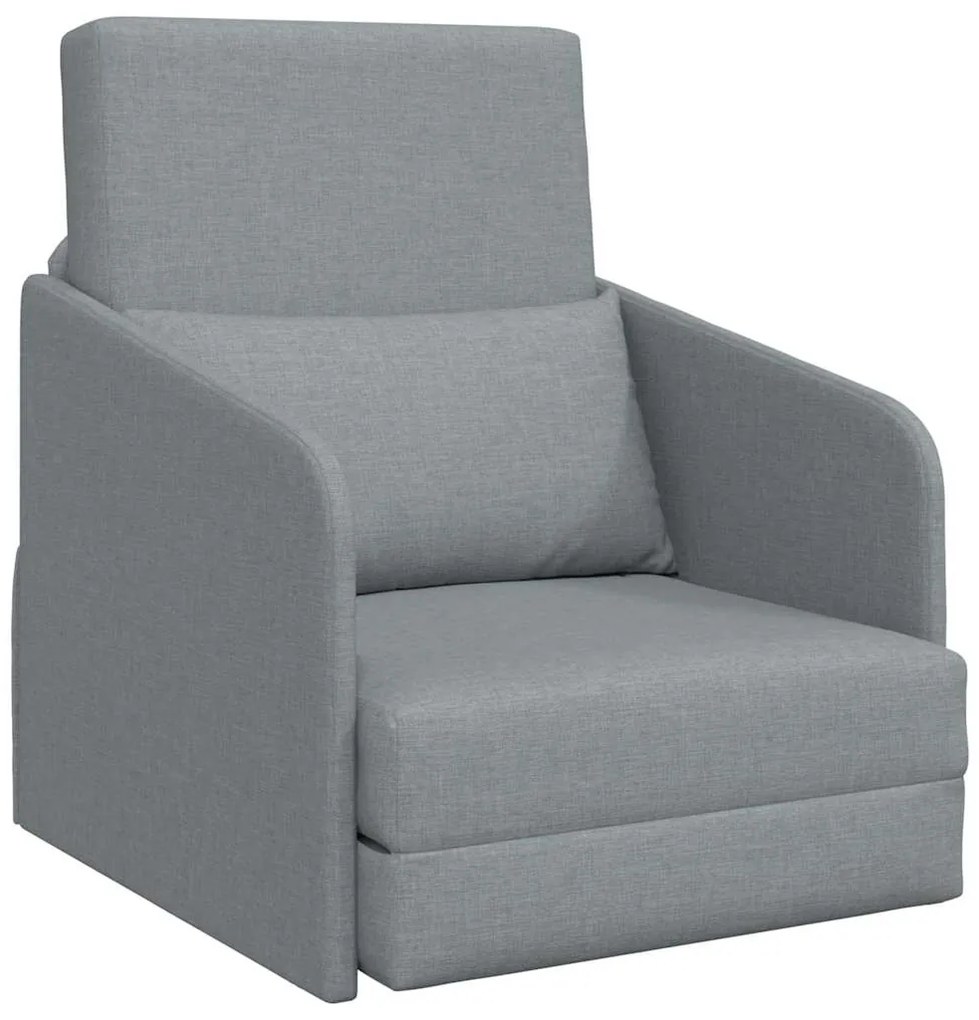 vidaXL Κρεβάτι καναπές Ανοιχτό γκρι 65 x 80 x 83 εκ. ύφασμα
