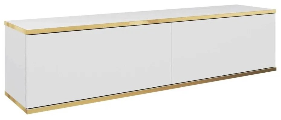 Έπιπλο Τηλεόρασης Κρεμαστό Oro P_ORO_STVb 135x30x32cm White-Gold