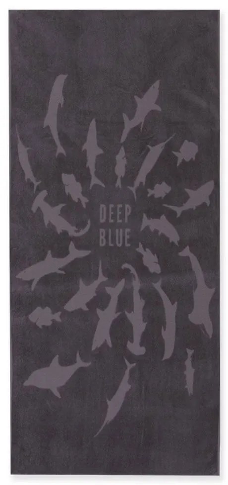 Πετσέτα Θαλάσσης Shark Style Grey Nef-Nef Θαλάσσης 80x160cm 100% Cotton