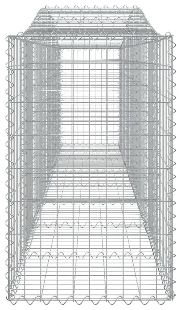 vidaXL Συρματοκιβώτια Τοξωτά 4 τεμ. 400x50x80/100 εκ. Γαλβαν. Ατσάλι