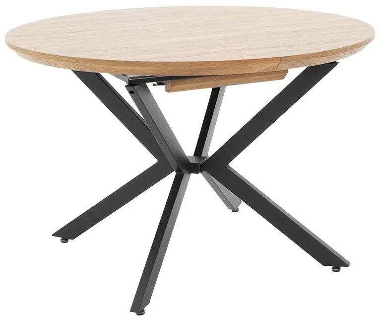 Tραπέζι Lydia MDF επεκτεινόμενο καρυδί-μαύρο 120-160x120x79εκ 160x120x79 εκ.