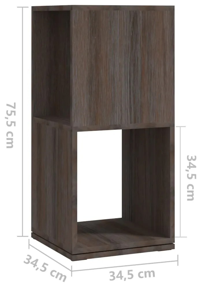 vidaXL Ντουλάπι Περιστ. Γκρι/Sonoma Δρυς 34,5x34,5x75,5εκ Επεξ. Ξύλο