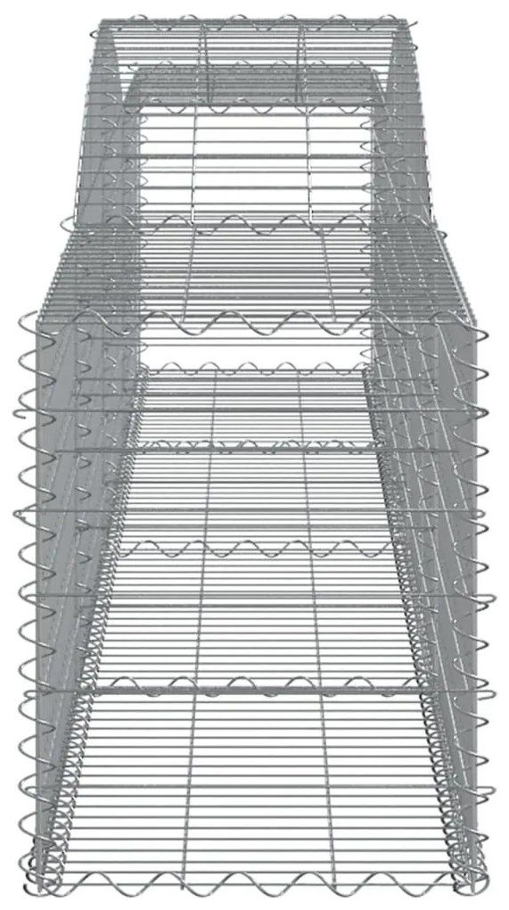 Συρματοκιβώτια Τοξωτά 20 τεμ. 400x50x60/80 εκ. Γαλβαν. Ατσάλι - Ασήμι