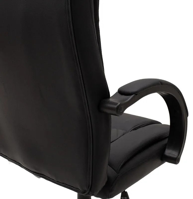 Καρέκλα γραφείου διευθυντή Cara pu χρώμα μαύρο 64x64x113 εκ.
