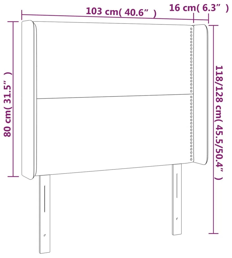 ΚΕΦΑΛΑΡΙ ΚΡΕΒΑΤΙΟΥ LED ΣΚΟΥΡΟ ΠΡΑΣΙΝΟ 103X16X118/128 ΕΚ 3123953