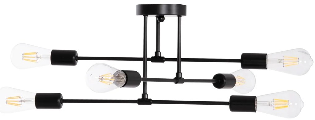 Κρεμαστό Φωτιστικό Οροφής LIGHTY C7427.11 Πολύφωτο Μέταλλο σε Μαύρο 51x51x23Υ εκ. 51x51x23 εκ.