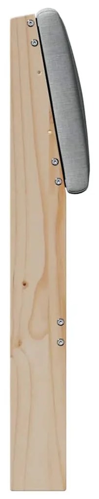 vidaXL Ταπετσαρισμένο κεφαλάρι Ανοιχτό γκρι 100 cm