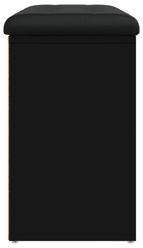 Παπουτσοθήκη Μαύρη 82 x 32 x 50 εκ. από Επεξεργασμένο Ξύλο - Μαύρο