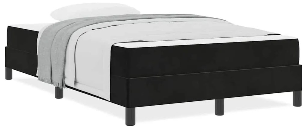 vidaXL Κρεβάτι box spring με στρώμα Μαύρο 120 x 200 cm Βελούδο
