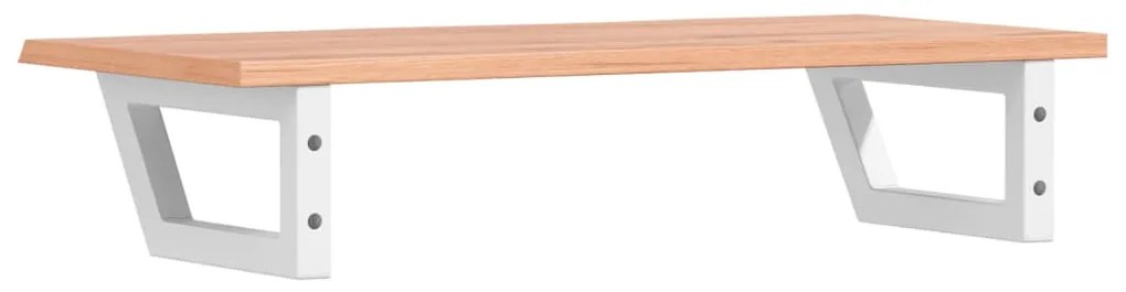 vidaXL Ράφι Νιπτήρα Τοίχου από Ατσάλι / Μασίφ Ξύλο Δρυός