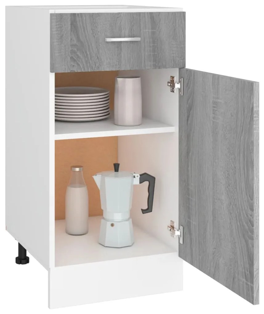 vidaXL Ντουλάπι με Συρτάρια "Lyon" Γκρι Sonoma 40x46x81,5 εκ. από Τεχνητό Ξύλο