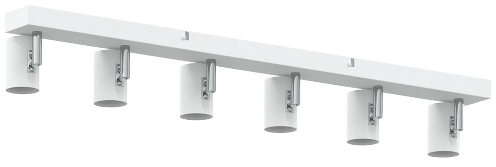 vidaXL Προβολέας οροφής 6 Way Adjustable Λευκό E27