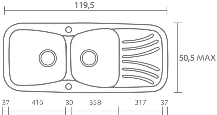 Νεροχύτης Sanitec 311-Leuko