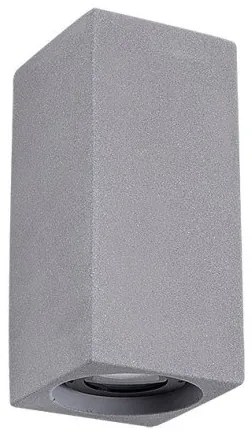 Απλίκα Φωτιστικό Τοίχου 2xLED 4W IP65 Γκρι E254 Zambelis-E254-Γκρι E254