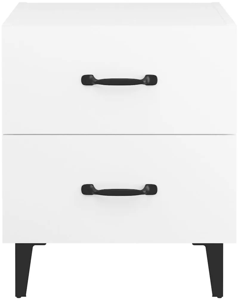 vidaXL Κομοδίνα 2 τεμ. Λευκά 40 x 35 x 47,5 εκ.