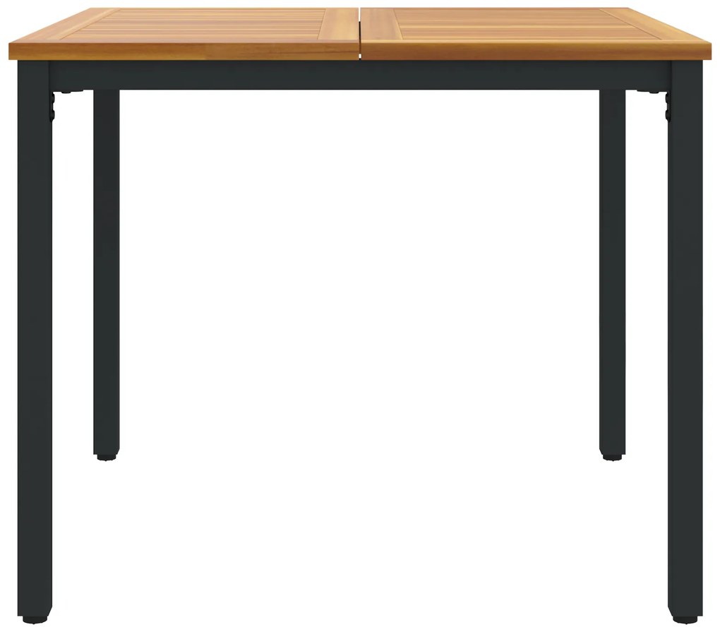 vidaXL Τραπέζι Κήπου 90x90x75 εκ. Μασίφ ξύλο ακακίας και Μέταλλο