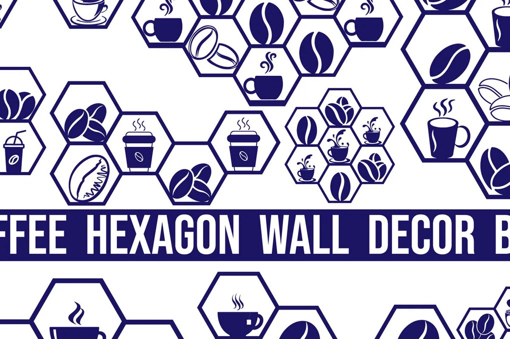 Σετ των 2 Intra απο ξύλο plywood 3mm-4mm πάχος - Πακέτο διακόσμησης τοίχου Coffee Hexagon Δίασταση 20x20 cm INTRAFABR-85364244