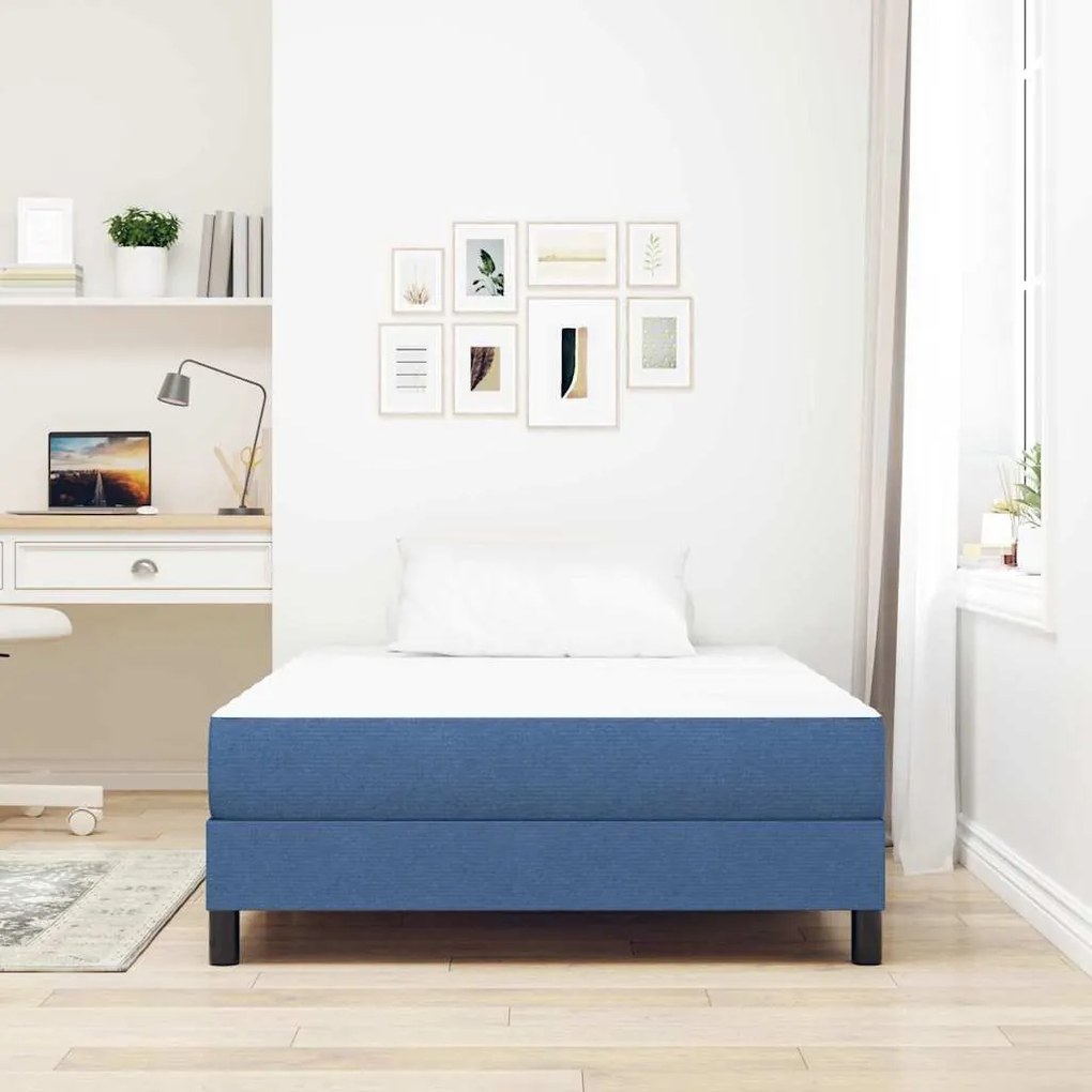 vidaXL Στρώμα Κρεβατιού με στρώμα Μπλε 120 x 200 cm ύφασμα