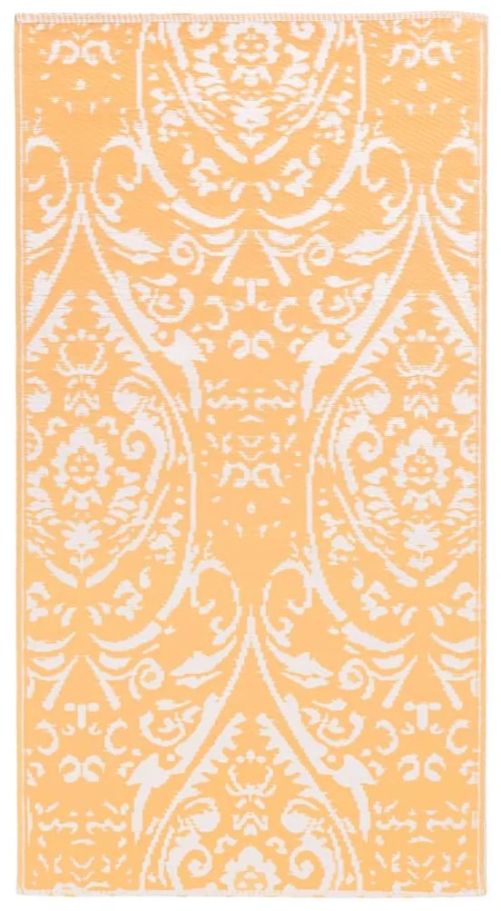 vidaXL χαλί εξωτερικού χώρου ARAKIL πορτοκαλί και λευκό 80x150 cm PP