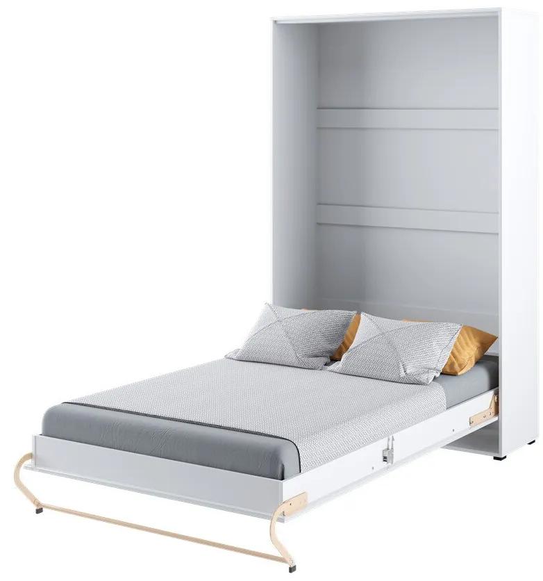 Κρεβάτι - ντουλάπα Concept Pro Lenart AH109, Μονόκλινο, Άσπρο, 120x200, Πλαστικοποιημένη μοριοσανίδα, Τάβλες για Κρεβάτι, 135x237x217cm | Epipla1.gr
