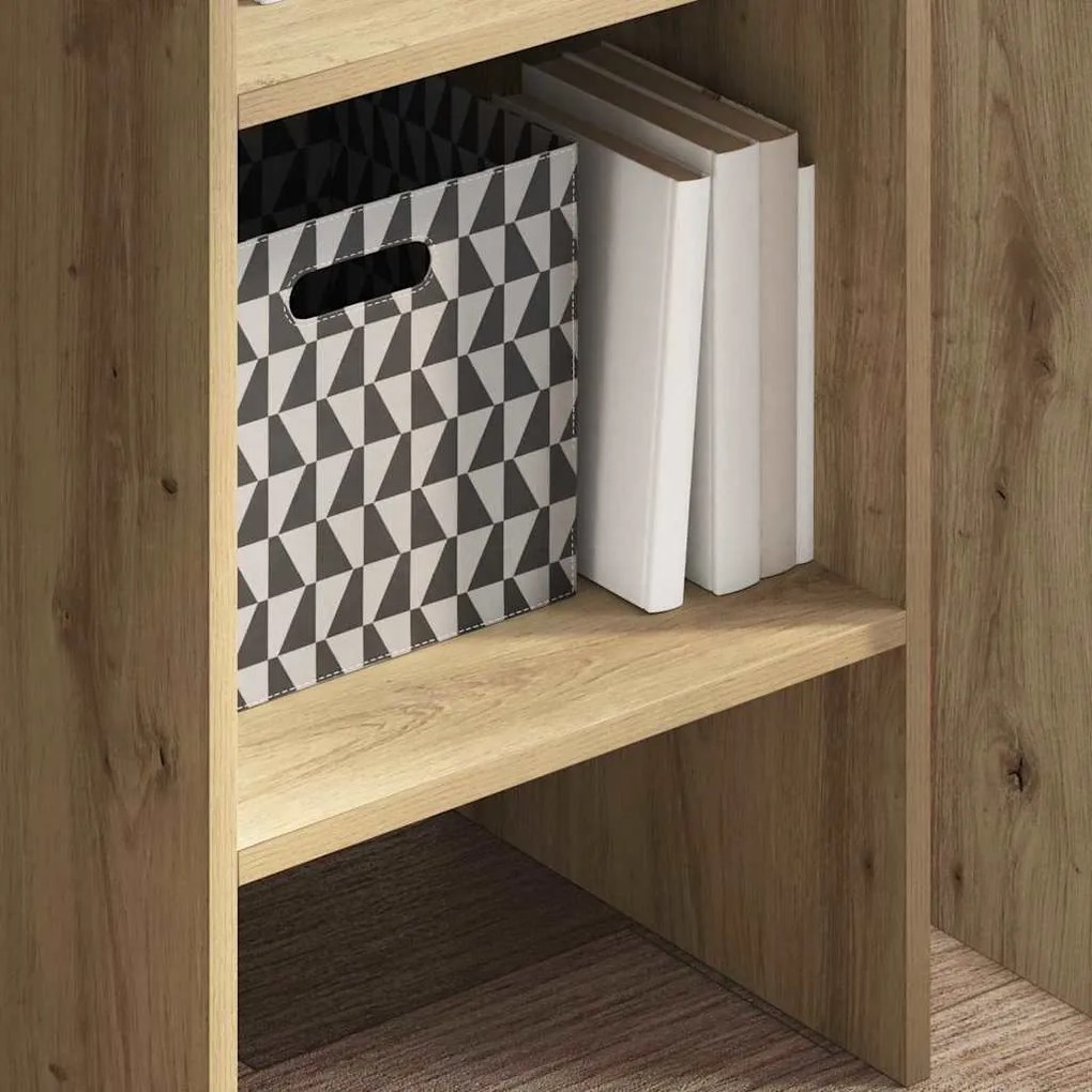 vidaXL Βιβλιοθήκη artisan δρυς 40 x 35 x 180 εκ. Επεξεργασμένο ξύλο