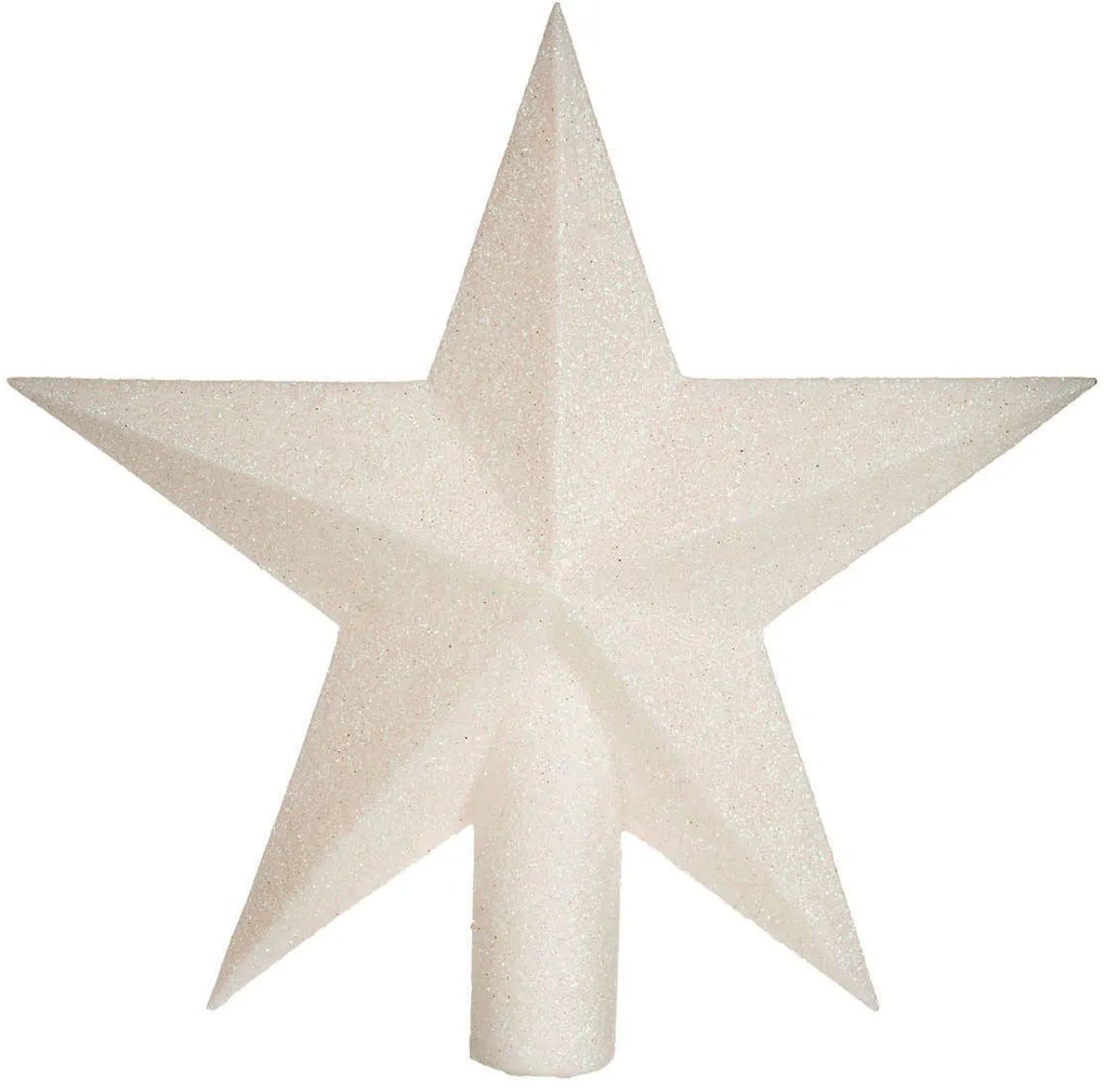 Χριστουγεννιάτικη Κορυφή Δέντρου 22εκ. A-S Glitter White 184433