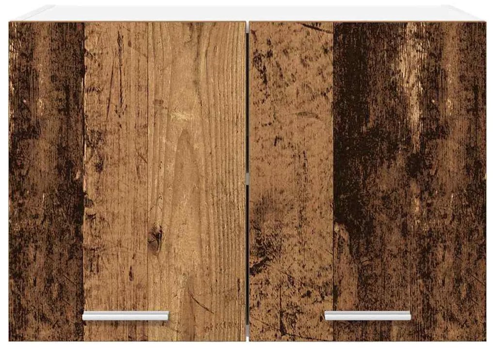 vidaXL Κρεμαστό ντουλάπι Παλαιό Ξύλο και Λευκό 60 x 31 x 40 εκ