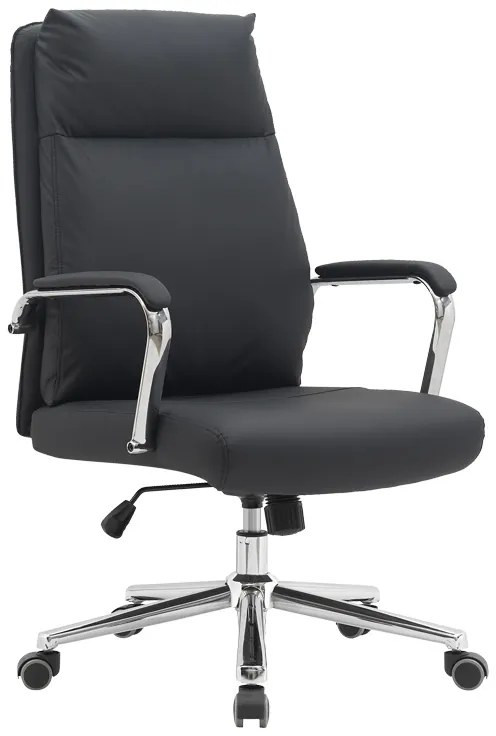 Καρέκλα γραφείου διευθυντή Siquel pakoworld pu σε μαύρη απόχρωση